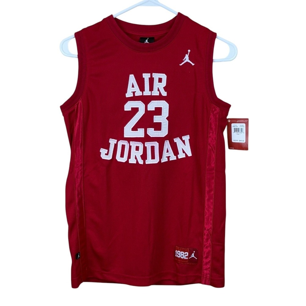 Air Jordan 23 Basketball‎ Jersey Youth Sz Large Gym Red NWT Airman